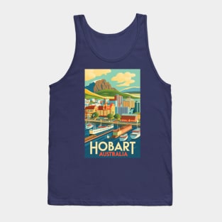 A Vintage Travel Art of Hobart - Australia Tank Top